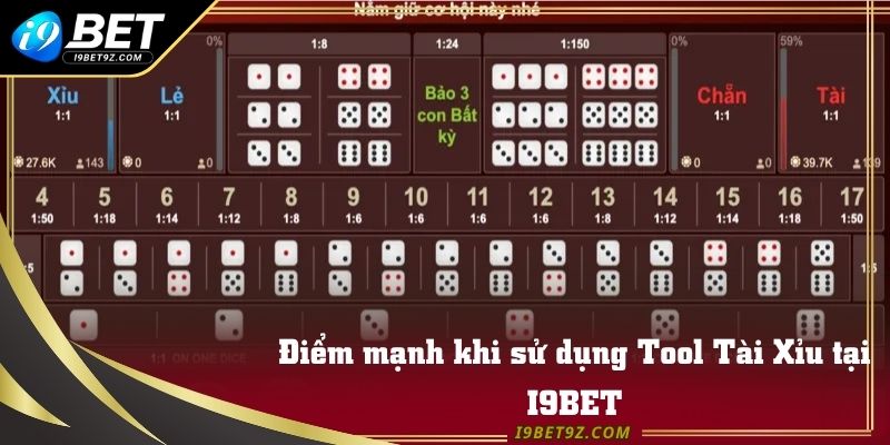 Điểm mạnh khi sử dụng Tool Tài Xỉu tại I9BET