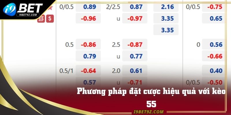 Phương pháp đặt cược hiệu quả với kèo 55
