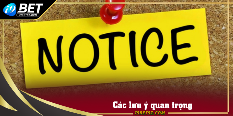 Một vài lưu ý cần nhớ khi tham gia trải nghiệm tại I9BET